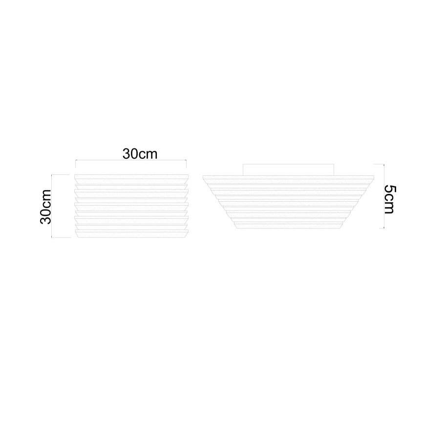 Globo - LED Ceiling Light, 15W, 230V, 3000K, 30x30 cm