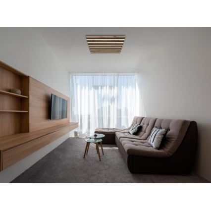 Globo - LED Ceiling light LED/30W/230V 3000K 45x45 cm wood