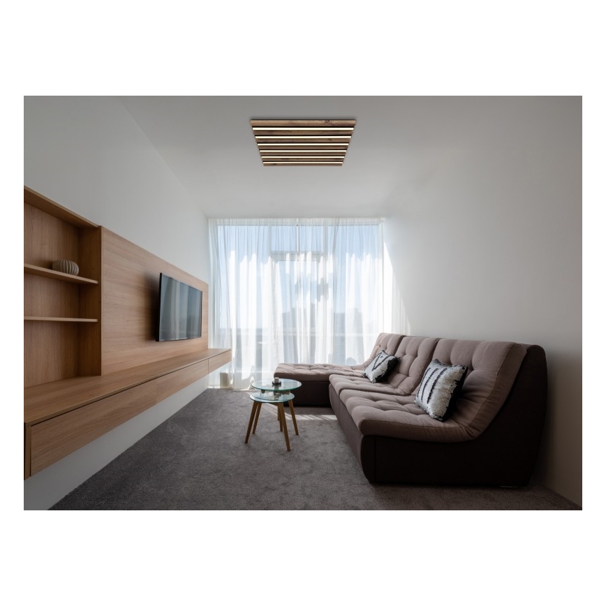 Globo - LED Ceiling light LED/30W/230V 3000K 45x45 cm wood