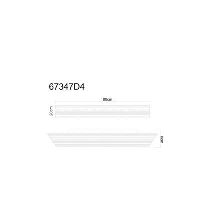 Globo - LED Ceiling light LED/30W/230V 3000K 80x20 cm wood