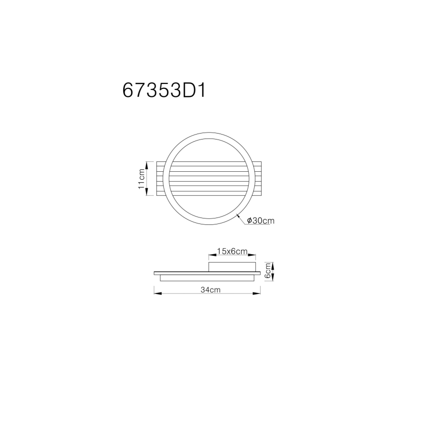 Globo - LED Ceiling light LED/12W/230V 3000K 30x34 cm