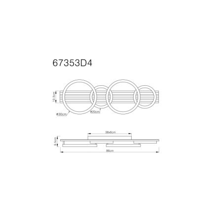 Globo - LED Ceiling light LED/30W/230V 3000K 30x86 cm