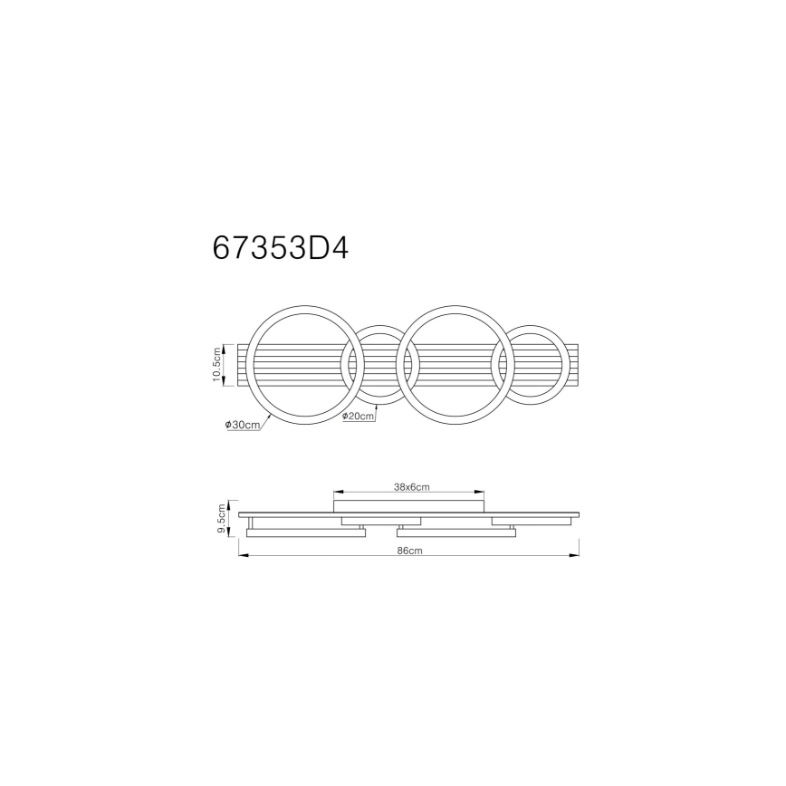 Globo - LED Ceiling light LED/30W/230V 3000K 30x86 cm