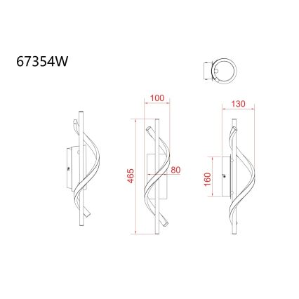 Globo - LED Wall Light LED/12,5W/230V 3000K