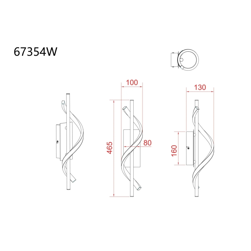 Globo - LED Wall Light LED/12,5W/230V 3000K