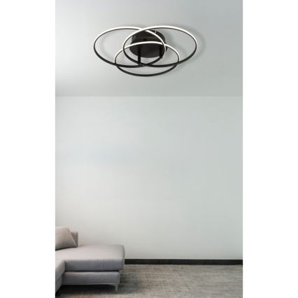 Globo - LED Ceiling light LED/40W/230V 4000K d. 45,6 cm black