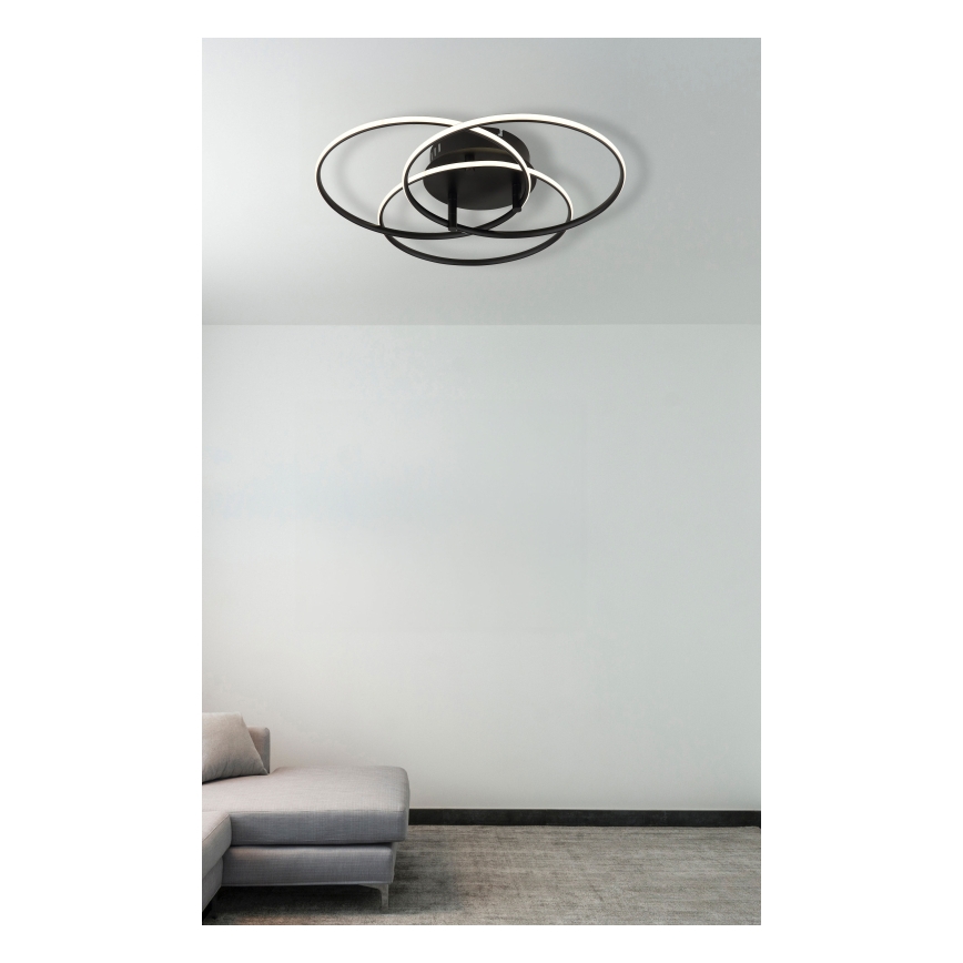 Globo - LED Ceiling light LED/40W/230V 4000K d. 45,6 cm black