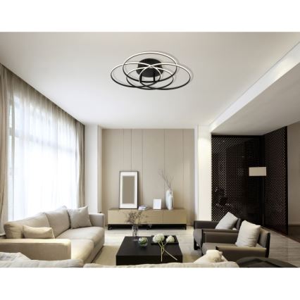 Globo - LED Ceiling light LED/55W/230V 4000K d. 51,5 cm black