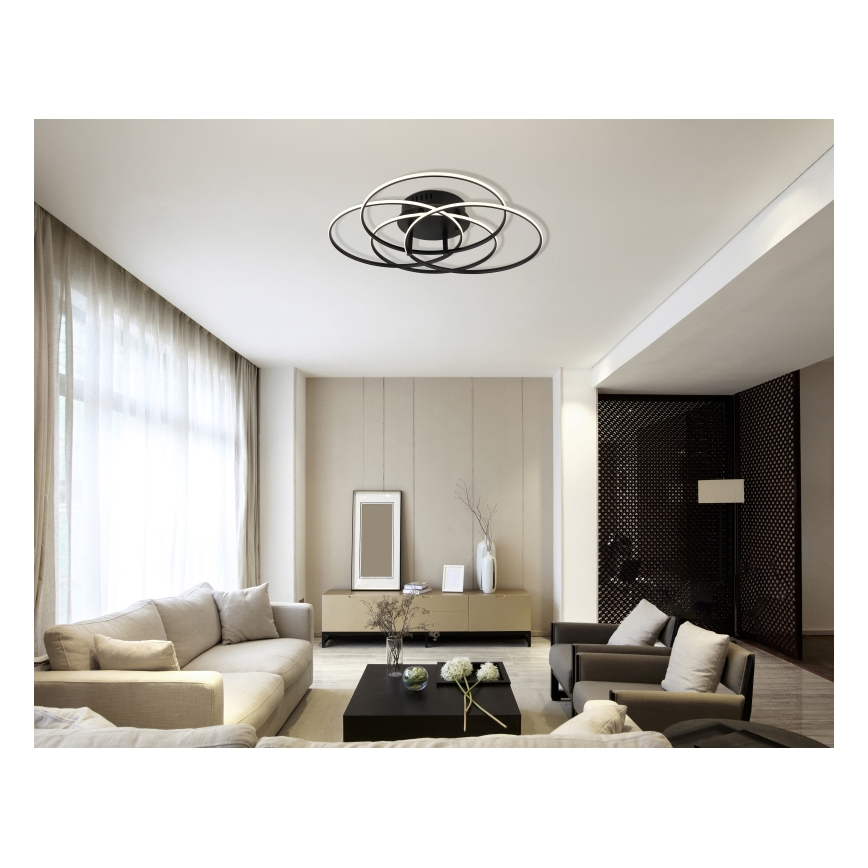 Globo - LED Ceiling light LED/55W/230V 4000K d. 51,5 cm black