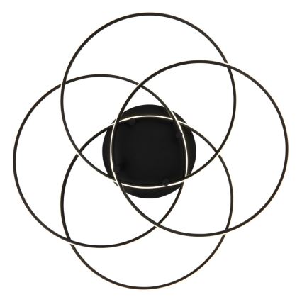 Globo - LED Ceiling light LED/55W/230V 4000K d. 51,5 cm black