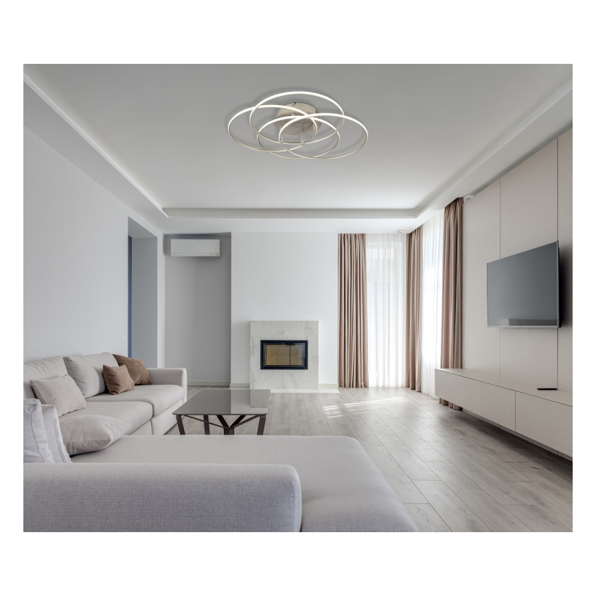 Globo - LED Ceiling light LED/55W/230V 4000K d. 51,5 cm matte chrome