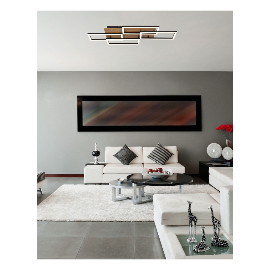 Globo - Dimmable LED ceiling light LED/40W/230V 2700-6500K 32,5x87,5 cm brown/black + remote control