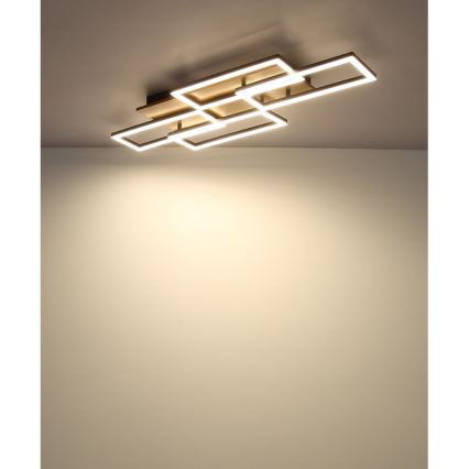 Globo - Dimmable LED ceiling light LED/40W/230V 2700-6500K 32,5x87,5 cm brown/black + remote control