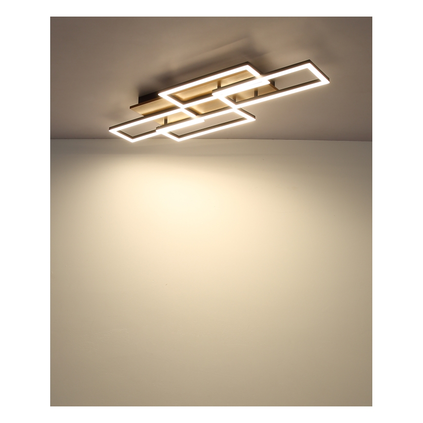 Globo - Dimmable LED ceiling light LED/40W/230V 2700-6500K 32,5x87,5 cm brown/black + remote control