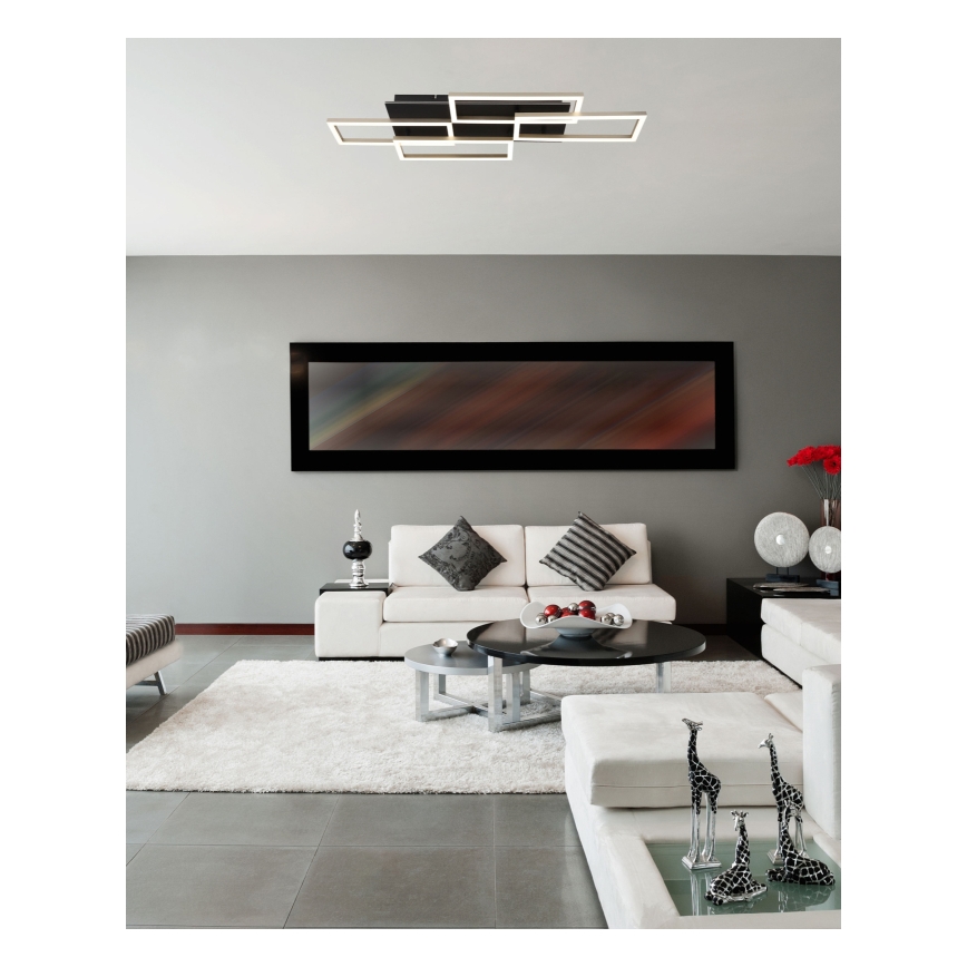 Globo - Dimmable LED Ceiling Light LED/40W/230V 2700-6500K 32,5x87,5 cm Black + Remote Control