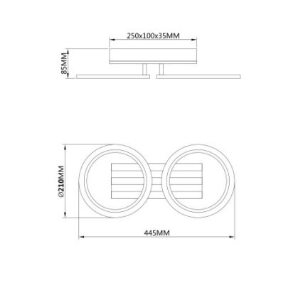 Globo - LED Ceiling Light, 15W, 230V, 3000/4200/6000K