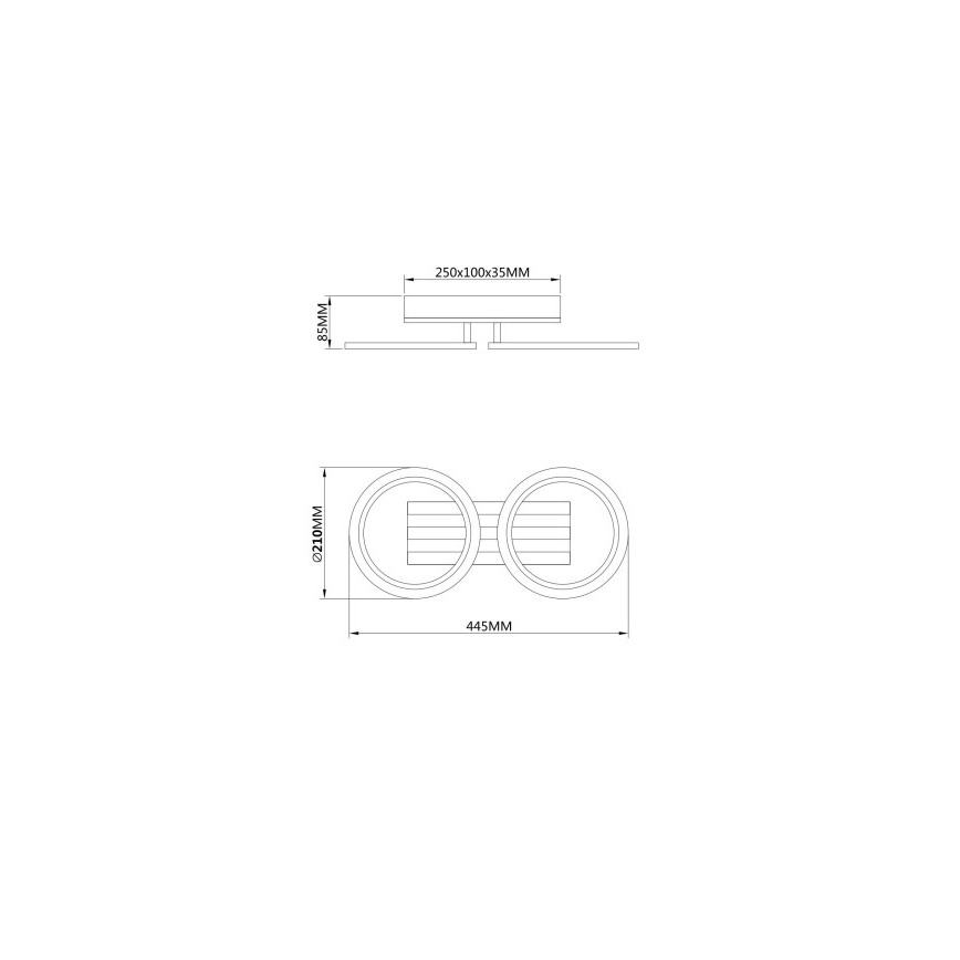 Globo - LED Ceiling Light, 15W, 230V, 3000/4200/6000K