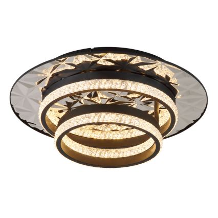 Globo - LED Ceiling light LED/24W/230V 3000K 40x50,5 cm black/shiny chrome