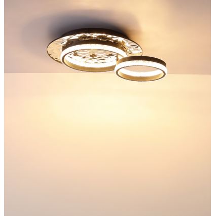 Globo - LED Ceiling light LED/24W/230V 3000K 40x50,5 cm black/shiny chrome