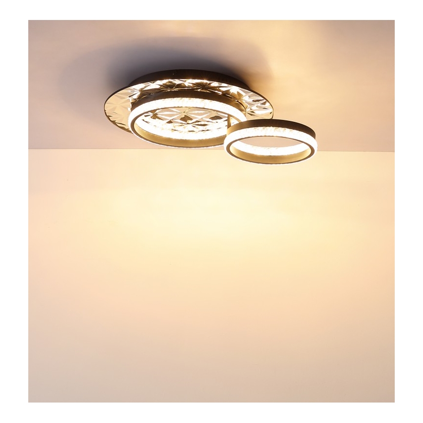Globo - LED Ceiling light LED/24W/230V 3000K 40x50,5 cm black/shiny chrome