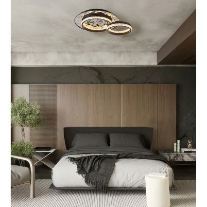 Globo - LED Ceiling light LED/24W/230V 3000K 40x50,5 cm black/shiny chrome