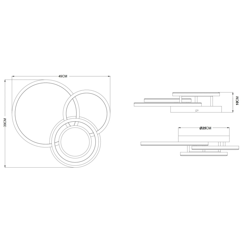 Globo - LED Ceiling Light LED/40W/230V 3000K 49x39 cm