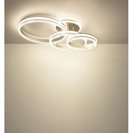 Globo - Dimmable LED Ceiling Light LED/72W/230V 2700–6000K, Silver, with Remote Control