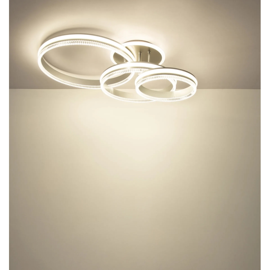 Globo - Dimmable LED Ceiling Light LED/72W/230V 2700–6000K, Silver, with Remote Control