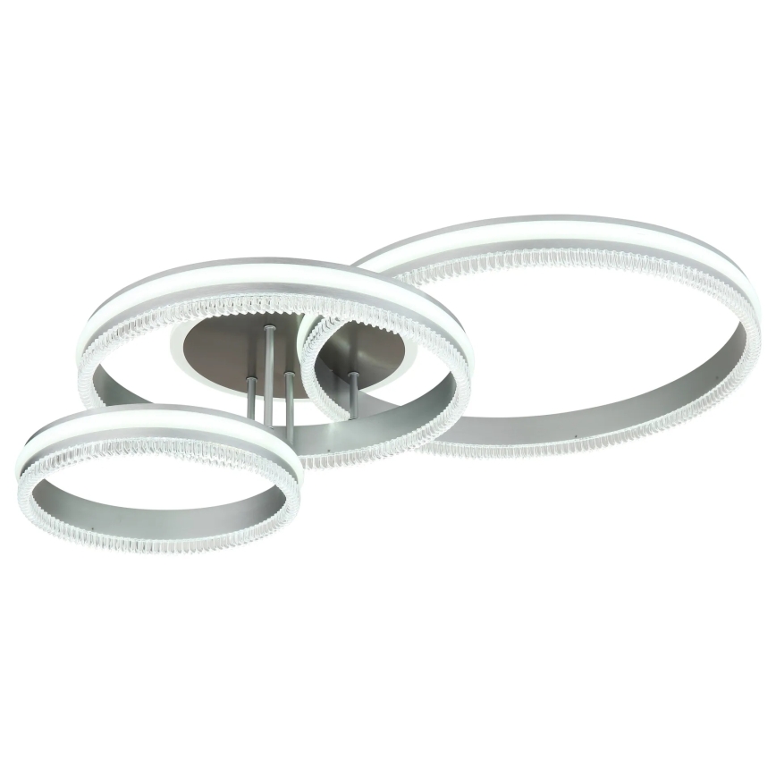 Globo - Dimmable LED Ceiling Light LED/72W/230V 2700–6000K, Silver, with Remote Control