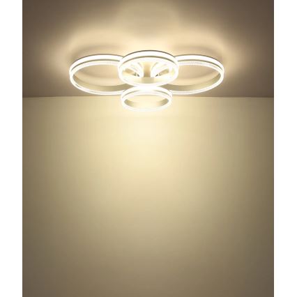 Globo - LED Dimmable Ceiling Light LED/90W/230V 2700-6000K silver + remote control