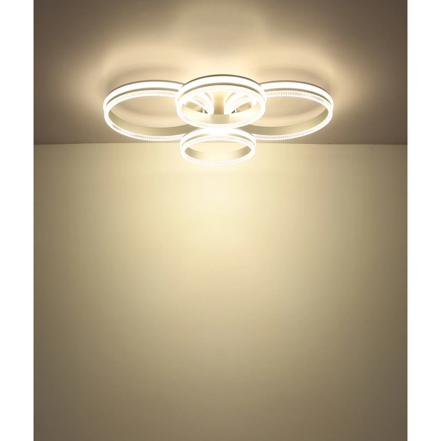 Globo - LED Dimmable Ceiling Light LED/90W/230V 2700-6000K silver + remote control