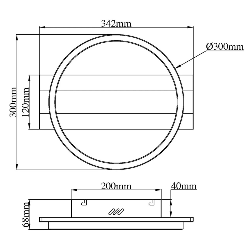 Globo - LED Ceiling Light LED/24W/230V 4000K 30x34,2 cm