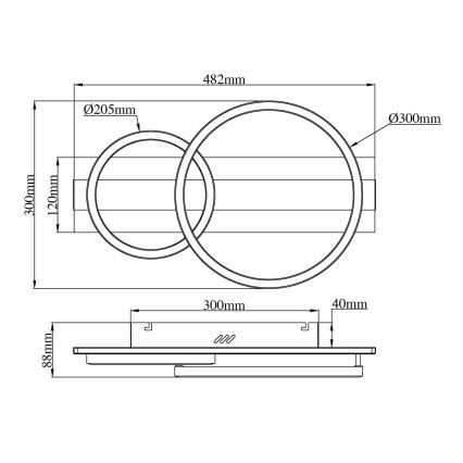 Globo - LED Ceiling Light LED/30W/230V 4000K 30x48,2 cm