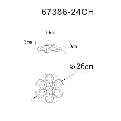Globo - LED Ceiling light LED/24W/230V 2700/4000/6000K d. 26 cm gold