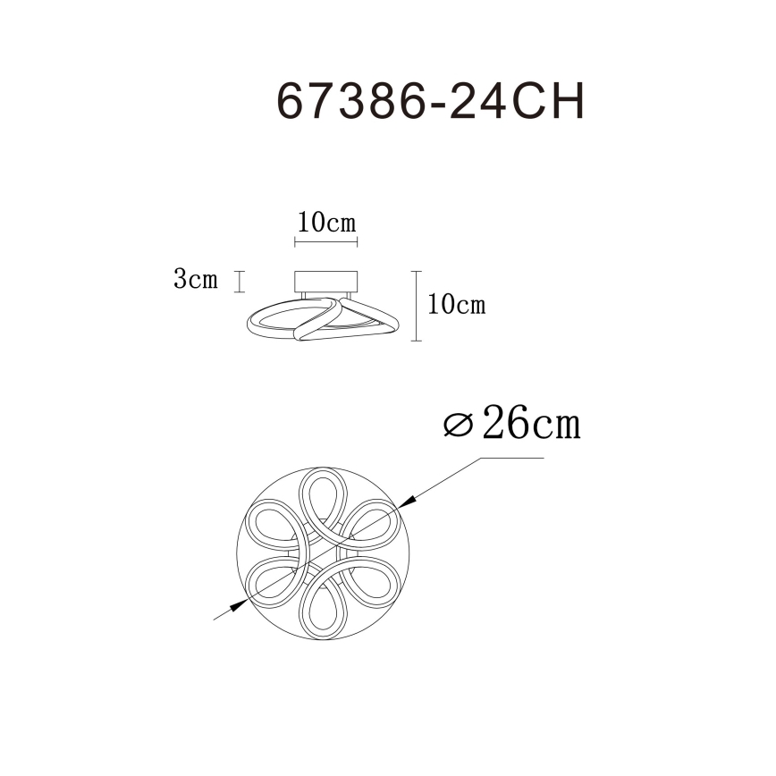 Globo - LED Ceiling light LED/24W/230V 2700/4000/6000K d. 26 cm gold