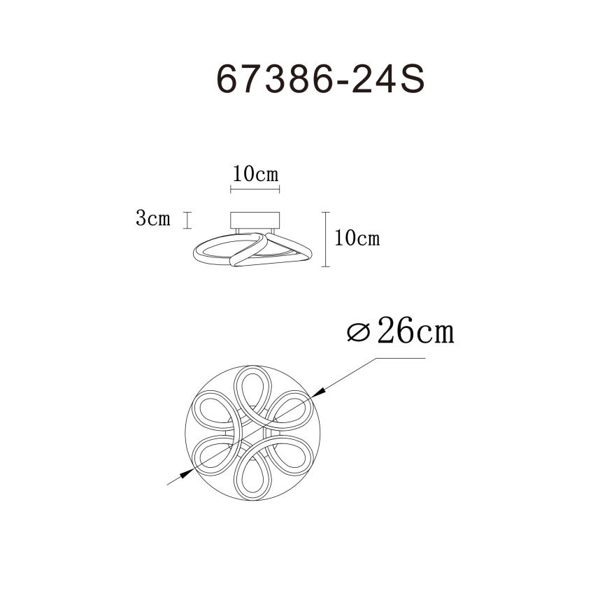 Globo - LED Ceiling light LED/24W/230V 2700/4000/6000K d. 26 cm matte chrome