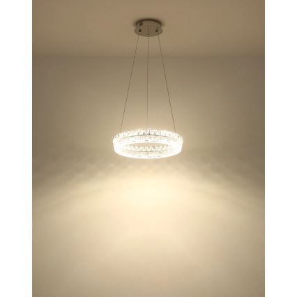 Globo - LED Dimmable Pendant Light on Cable LED/24W/230V 2700-6000K Clear + Remote Control