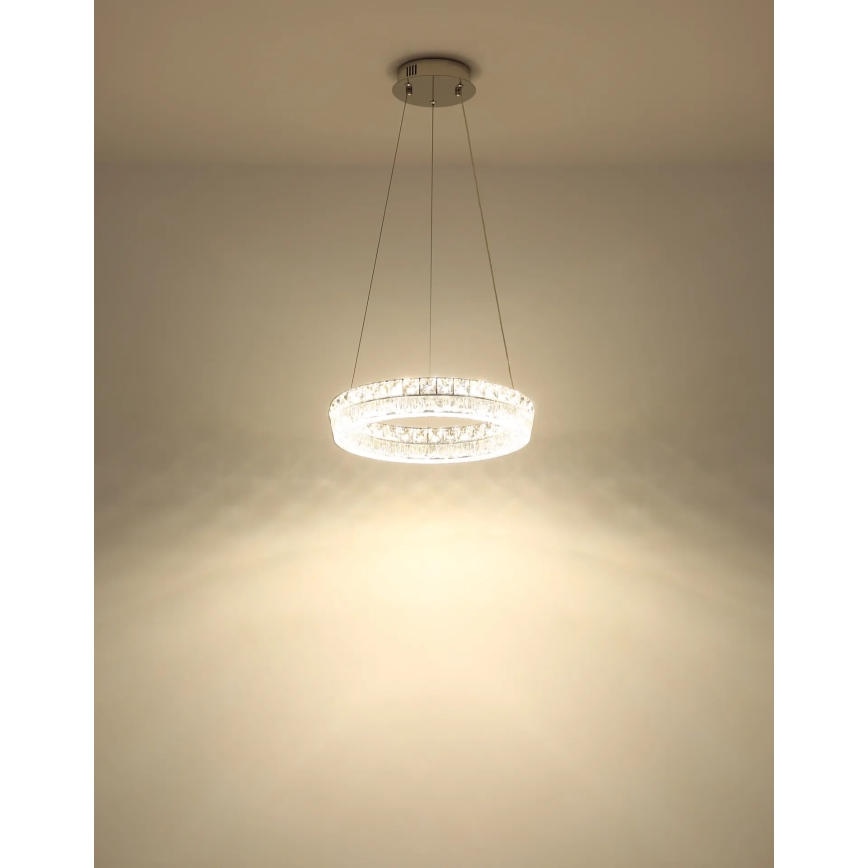 Globo - LED Dimmable Pendant Light on Cable LED/24W/230V 2700-6000K Clear + Remote Control