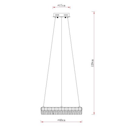 Globo - LED Dimmable Pendant Light on Cable LED/24W/230V 2700-6000K Clear + Remote Control