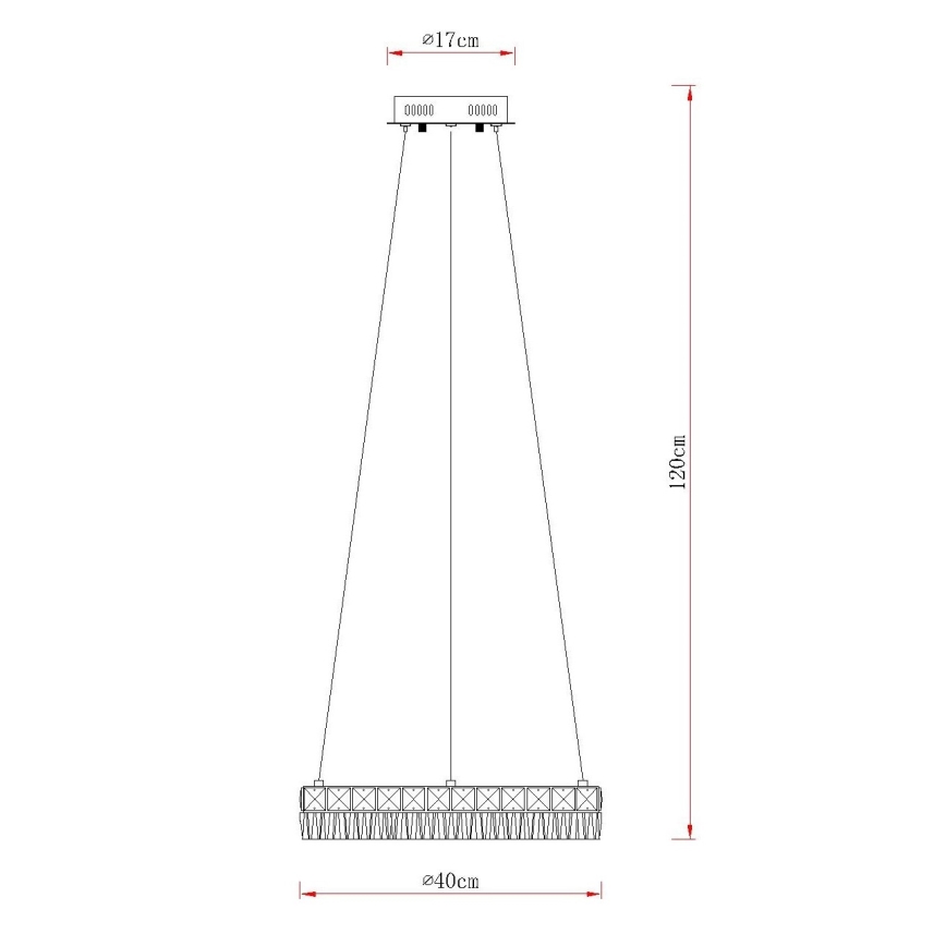Globo - LED Dimmable Pendant Light on Cable LED/24W/230V 2700-6000K Clear + Remote Control