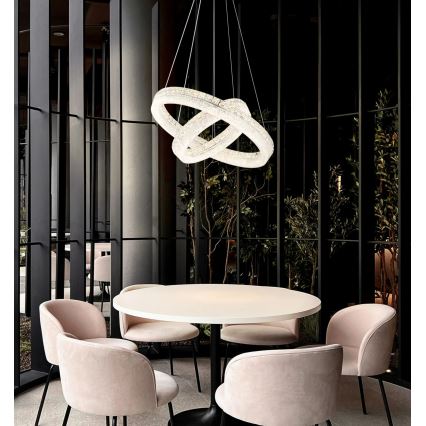 Globo - Dimmable LED cable pendant lamp, LED/60W/230V, 2700-6000K, clear + remote control