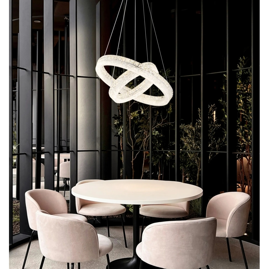 Globo - Dimmable LED cable pendant lamp, LED/60W/230V, 2700-6000K, clear + remote control