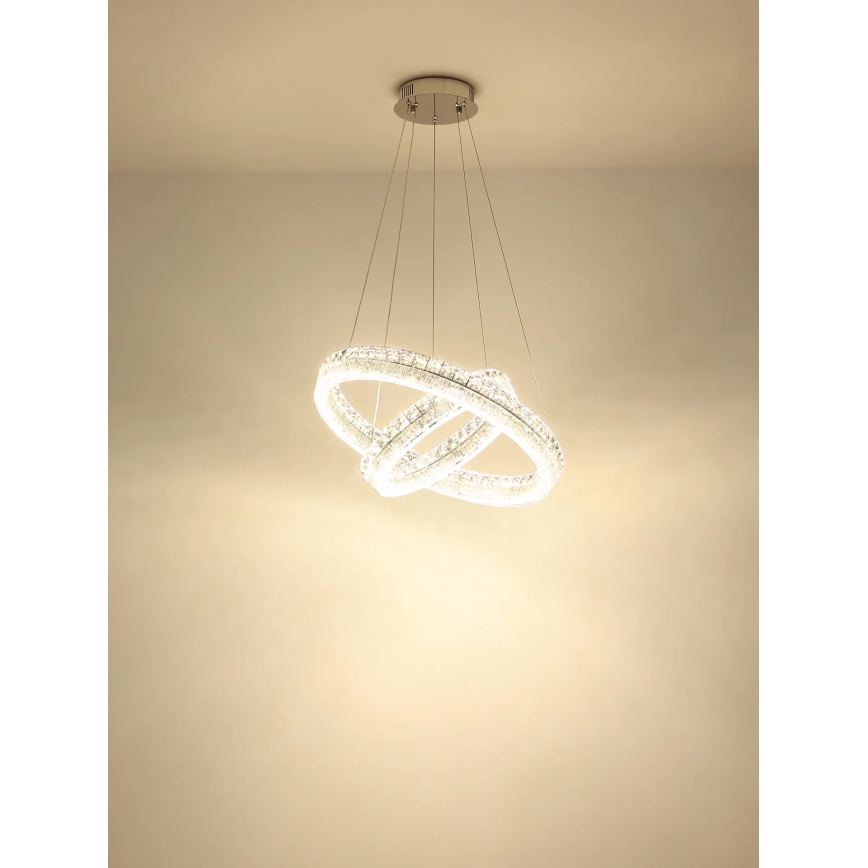 Globo - Dimmable LED cable pendant lamp, LED/60W/230V, 2700-6000K, clear + remote control