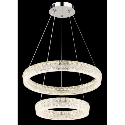 Globo - Dimmable LED cable pendant lamp, LED/60W/230V, 2700-6000K, clear + remote control