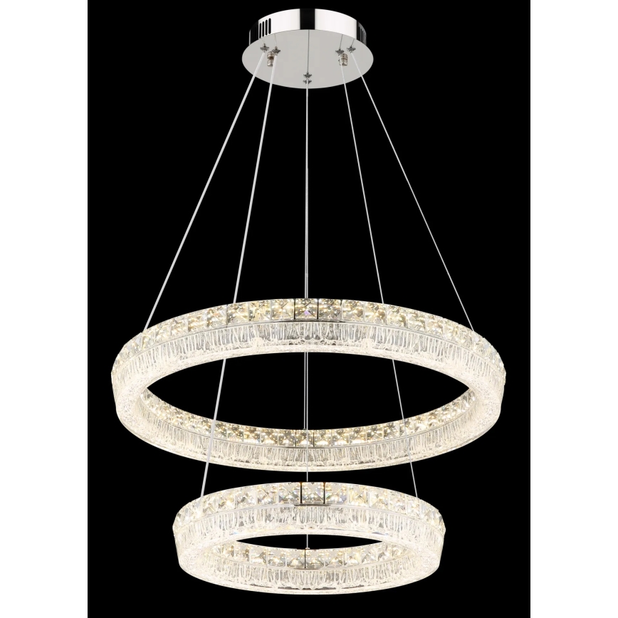 Globo - Dimmable LED cable pendant lamp, LED/60W/230V, 2700-6000K, clear + remote control