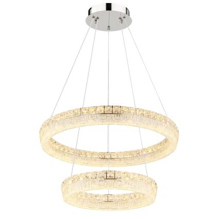 Globo - Dimmable LED cable pendant lamp, LED/60W/230V, 2700-6000K, clear + remote control