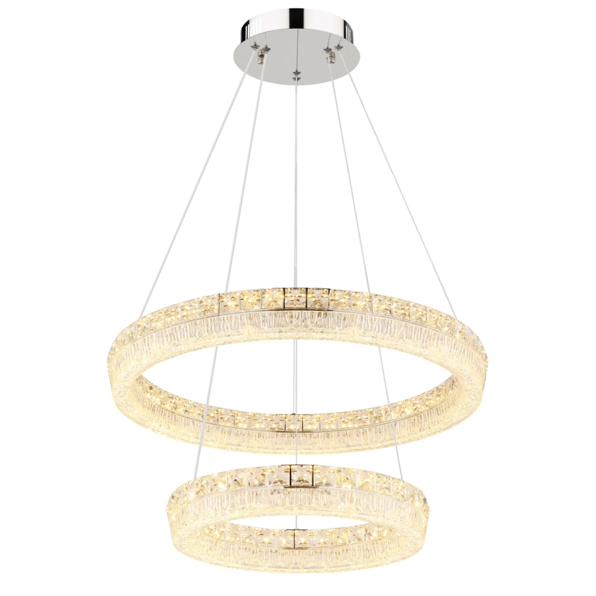 Globo - Dimmable LED cable pendant lamp, LED/60W/230V, 2700-6000K, clear + remote control