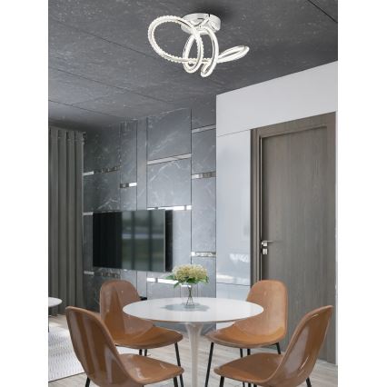 Globo - Dimmable LED Ceiling Light LED/40W/230V 2700-6000K Polished Chrome + Remote Control