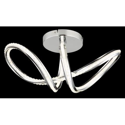 Globo - Dimmable LED Ceiling Light LED/40W/230V 2700-6000K Polished Chrome + Remote Control