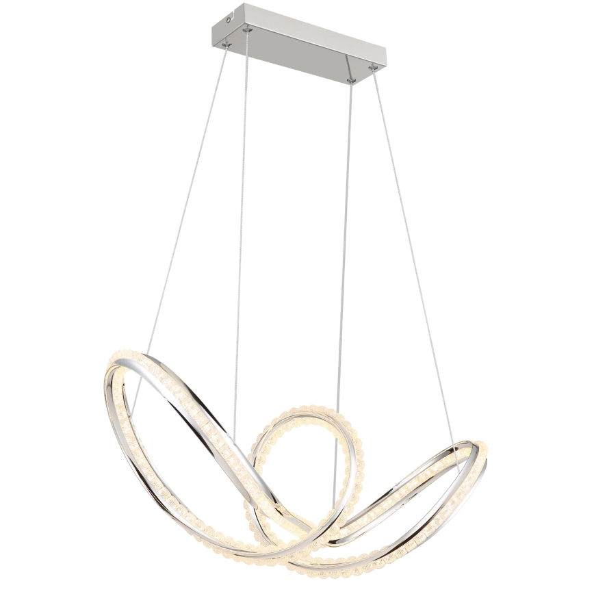 Globo - LED Dimmable pendant light on cable LED/45W/230V 2700-6000K polished chrome + remote control